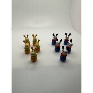 Zebra Giraffe Wooden Mini Game Pieces 10 total, 5 of each, Unbranded